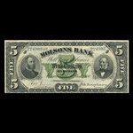 Canada, Molsons Bank, 5 dollars <br /> January 2, 1900
