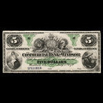 Canada, Commercial Bank of Windsor, 5 dollars <br /> July 1, 1871