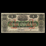 Canada, Merchants' Bank of Halifax, 4 dollars <br /> July 1, 1871