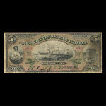 Canada, Merchants' Bank of Halifax, 5 dollars <br /> May 1, 1890