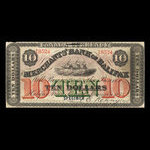Canada, Merchants' Bank of Halifax, 10 dollars <br /> January 1, 1874