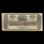 Canada, Merchants' Bank, 20 dollars <br /> October 1, 1864