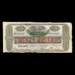 Canada, Merchants' Bank of Halifax, 20 dollars <br /> October 1, 1869