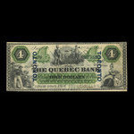 Canada, Quebec Bank, 4 dollars <br /> January 2, 1863