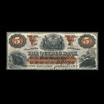 Canada, Quebec Bank, 5 dollars <br /> January 3, 1888