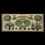 Canada, Quebec Bank, 10 dollars <br /> January 2, 1863