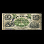 Canada, Quebec Bank, 10 dollars <br /> January 3, 1888