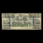 Canada, Quebec Bank, 100 dollars <br /> 1863