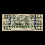 Canada, Quebec Bank, 100 dollars <br /> 1863