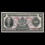 Canada, Royal Bank of Canada, 50 dollars <br /> January 3, 1927