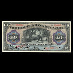 Canada, Traders Bank of Canada, 10 dollars <br /> January 2, 1909
