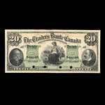 Canada, Traders Bank of Canada, 20 dollars <br /> November 1, 1907