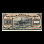 Canada, Traders Bank of Canada, 100 dollars <br /> January 2, 1909