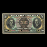 Canada, Union Bank of Canada (The), 20 dollars <br /> July 1, 1921