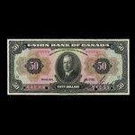 Canada, Union Bank of Canada (The), 50 dollars <br /> July 1, 1921