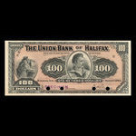 Canada, Union Bank of Halifax, 100 dollars <br /> September 1, 1904
