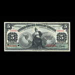 Canada, United Empire Bank of Canada, 5 dollars <br /> August 1, 1906