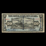 British Guiana, Royal Bank of Canada, 20 dollars <br /> January 2, 1913