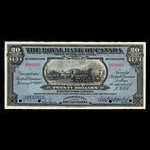 British Guiana, Royal Bank of Canada, 20 dollars <br /> January 2, 1920