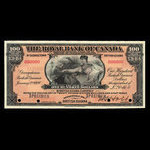 British Guiana, Royal Bank of Canada, 100 dollars <br /> January 2, 1920
