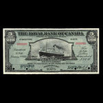 St. Kitts, Royal Bank of Canada, 5 dollars <br /> January 2, 1920