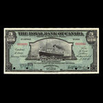St. Lucia, Royal Bank of Canada, 5 dollars <br /> January 2, 1920