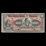 Trinidad, Union Bank of Halifax, 100 dollars <br /> September 1, 1904