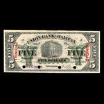 Trinidad, Union Bank of Halifax, 5 dollars : September 1, 1904