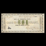 Canada, William Price & Son, 5 shillings <br /> November 1, 1848