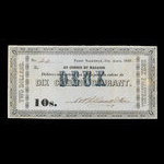 Canada, William Price & Son, 10 shillings <br /> August 31, 1850