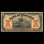 Canada, Bank of Hamilton, 10 dollars <br /> March 1, 1922