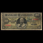 Canada, Bank of Hamilton, 20 dollars <br /> January 2, 1904