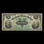 Canada, Merchants' Bank of Halifax, 5 dollars <br /> June 1, 1894