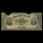 Canada, Molsons Bank, 5 dollars <br /> January 3, 1893