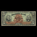 Canada, Molsons Bank, 5 dollars <br /> May 2, 1904