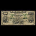 Canada, Molsons Bank, 10 dollars <br /> July 2, 1890