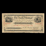 Canada, Bank of Montreal, 2 dollars <br /> March 2, 1852