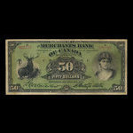 Canada, Merchants Bank of Canada (The), 50 dollars <br /> January 3, 1917