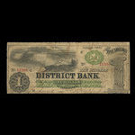 Canada, Niagara District Bank, 1 dollar <br /> January 2, 1862