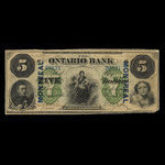 Canada, Ontario Bank, 5 dollars <br /> November 1, 1870