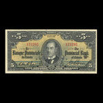 Canada, Provincial Bank of Canada, 5 dollars <br /> September 1, 1936