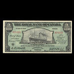 Trinidad, Royal Bank of Canada, 5 dollars <br /> January 2, 1920