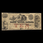 Canada, Bank of Upper Canada (York), 10 dollars <br /> January 7, 1857