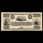 Canada, Bank of British North America, 4 dollars <br /> July 1, 1853