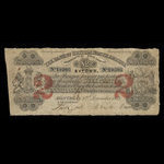 Canada, Bank of British North America, 2 dollars <br /> December 1, 1852