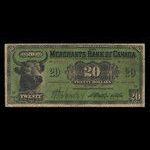 Canada, Merchants Bank of Canada (The), 20 dollars <br /> January 3, 1917