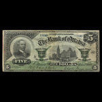 Canada, Bank of Ottawa (The), 5 dollars <br /> January 2, 1895