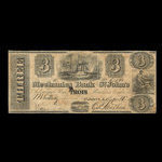 Canada, Mechanics Bank of St. John's, 3 piastres <br /> June 1, 1859