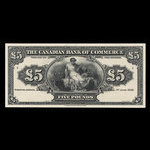 Jamaica, Canadian Bank of Commerce, 5 pounds : June 1, 1938