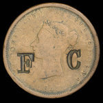 Canada, Province of New Brunswick, 1 penny <br /> 1843
